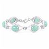 Image 1 : STERLING ISLVER AQUAMARINE CABOCHON BRACELET