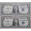 Image 1 : USA 1957 series Silver Certificates - Lot of 2