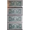 Image 2 : 1937 $1 Dollar BC-21d, Bank of Canada Bank notes - Lot of 4