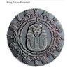 Image 1 : 1/4 oz  .999 fine Silver Round - Egyptian King Tut w/Pyramid