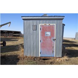 METAL WELL SHACK ON SKID
