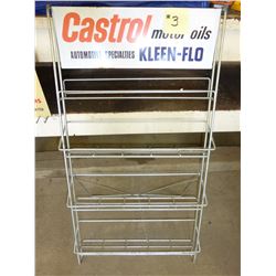 CASTROL OIL METAL DISPLAY STAND