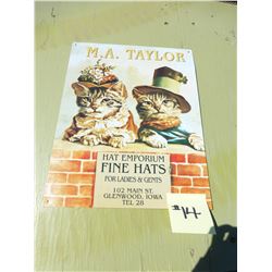 MA TAYLOR METAL SIGN