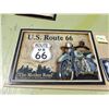 Image 1 : ROUTE 66 FRAMED PICTURE AND LICENSE PLATE