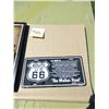 Image 2 : ROUTE 66 FRAMED PICTURE AND LICENSE PLATE