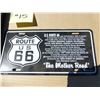 Image 4 : ROUTE 66 FRAMED PICTURE AND LICENSE PLATE