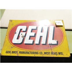 GEHL BROS. IMPLEMENT METAL SIGN