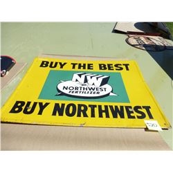 NORTH WEST FERTILIZER METAL SIGN