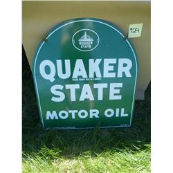 QUAKER STATE METAL SIGN