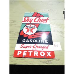 TEXACO SKY CHIEF SUPREME METAL SIGN