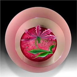43: Correia Art Glass 1983 Lily Paperweight