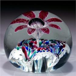 51: Edward Rithner Red Flower Paperweight