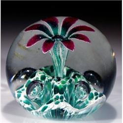 52: Edward Rithner Ruby Flower Paperweight