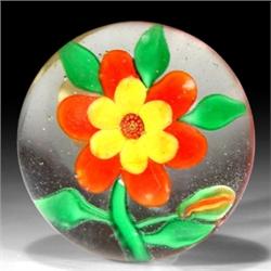 61: Chinese Orange Flower Paperweight