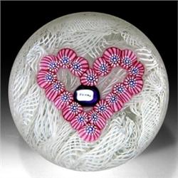68: John Deacons 1997 Diana Heart Paperweight