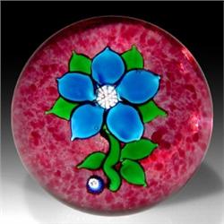 73: John Deacons Blue Clematis Paperweight 