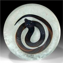 120: Harold Hacker Coiled Snake Paperweight