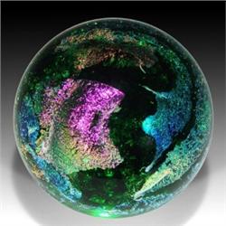 130: J. Wolery Abstract Design Paperweight