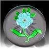 Image 1 : 144: Antique Baccarat Blue Flower Paperweight