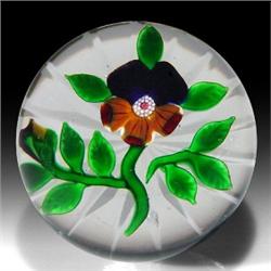 145: Antique Baccarat Pansy Paperweight
