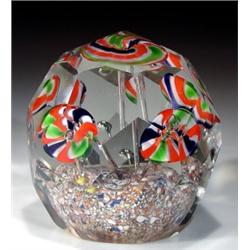 150: Antique Bohemian Faceted Paperweight