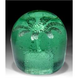 160: Antique English Green Bottle Paperweight