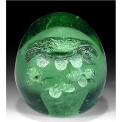 161: Antique English Green Bottle Paperweight
