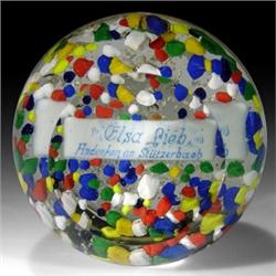168: Antique White Plaque Paperweight