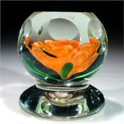 220: Ronald Hansen Lily Pedestal Paperweight
