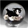Image 1 : 262: Sulphide Large Glass Marble Cat & Mouse