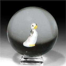 265: Sulphide Medium Marble with a White Duck