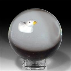 267: Sulphide Medium Marble White Duckling