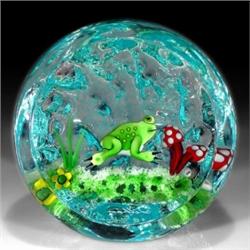 278: William Manson Green Frog Paperweight