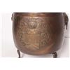 Image 4 : EVE-3 FOOTED BRONZE BRAZIERFooted bronze brazier with armoral crest on  the front and lions with rin