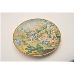 EVE-38 ITALIAN CHARGER18th to 19th century Italian charger with  amusingly suggestive scenes marked 
