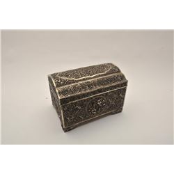 EVE-57 CAST CHINESEFancy pierced and cast Chinese chest probably  silver gilt over copper circa 19th