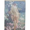 Image 2 : EVE-44 OIL PAINTINGImpressionist oil painting on board of nude  with swans circa early 20th century 