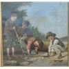 Image 2 : EVE-31 OIL ON CANVASOriginal oil on canvas of Scottish boys  fishing. 19th century. Measures approxi