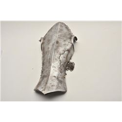 18AT-13 EXCAVATED CHANFRONExcavated chanfron or defense for a horse  with partial mail attached. Pos