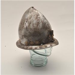 18AT-14 SPANISH CABASETItalian or Spanish 16th-17th century cabaset  with fancy officers style brass