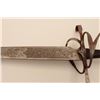 Image 2 : 18AT-9 VICTORIAN RAPIERVictorian broadsword with fancy etched blade.  Well-formed blade and pommel. 