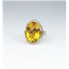 Image 1 : 18CAI-14 CITRINE RINGGorgeous ring featuring an oval Citrine  weighing approx. 20.00 carats and micr
