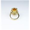 Image 4 : 18CAI-14 CITRINE RINGGorgeous ring featuring an oval Citrine  weighing approx. 20.00 carats and micr