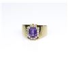 Image 1 : 19CAI-19 AMETHYST & DIAMOND RINGImpressive ring featuring a center Amethyst  and surrounded by twelv