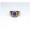 Image 2 : 19CAI-19 AMETHYST & DIAMOND RINGImpressive ring featuring a center Amethyst  and surrounded by twelv