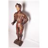 Image 2 : EVE-2 CARVED & PAINTED KNIGHT18th Century carved and painted jesso figure  of life size (68” tall) k