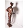 Image 6 : EVE-2 CARVED & PAINTED KNIGHT18th Century carved and painted jesso figure  of life size (68” tall) k