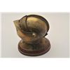 Image 6 : EVE-74 ARMORAL HELMET¾” size armoral helmet constructed of  engraved brass on marble with concealed 