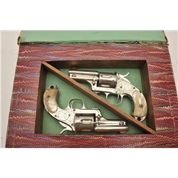 18CF-1 BOOK CASED PAIR OF M&HPair of Merwin & Hulbert Pocket Army  revovlers engraved, nickel plated
