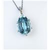 Image 2 : 18CAI-2 AQUAMARINE PENDANTExceptional Platinum pendant featuring a fine  Pear shape Aquamarine weigh